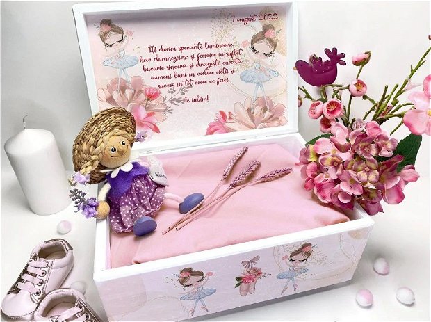 Cutie Amintiri Copii Personalizată - Sweet Ballerina