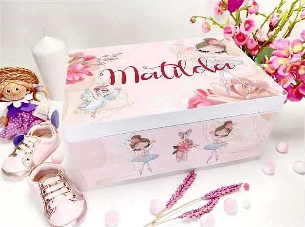 Cutie Amintiri Copii Personalizată - Sweet Ballerina