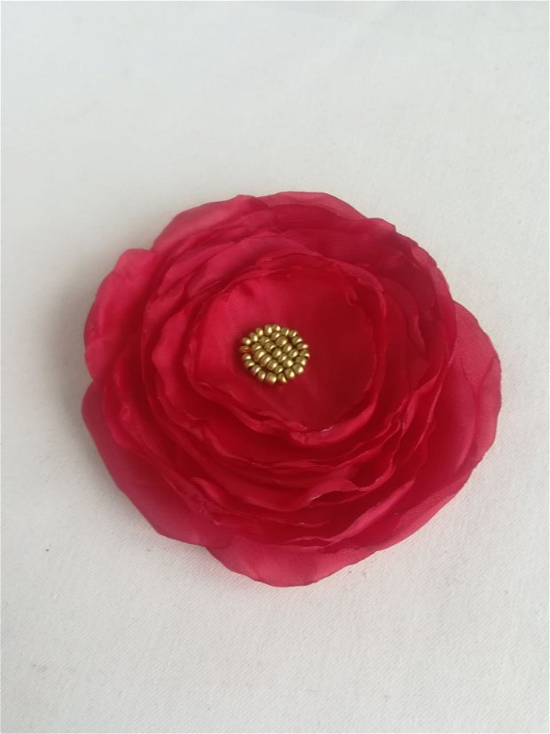 brosa floare rosu mat   , 10,5 cm