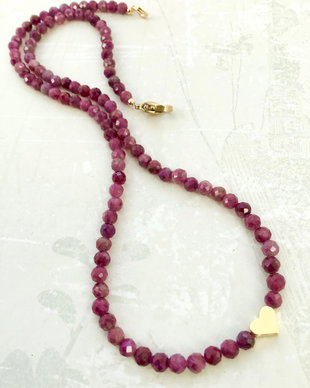 Colier CHOKER Turmalina rosie