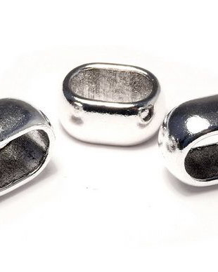 Slide Charm argintiu antichizat, 7x14 mm