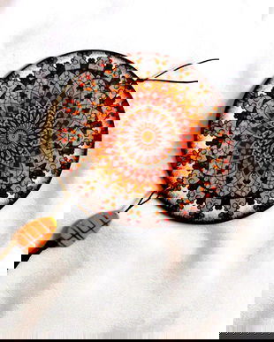 ornament pe lemn mandala 43300