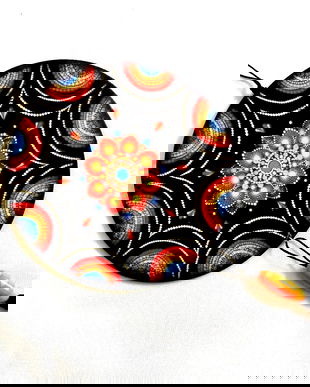 ornament pe lemn mandala 43383