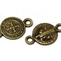 Link din aliaj metalic, bronz, 15x9 mm