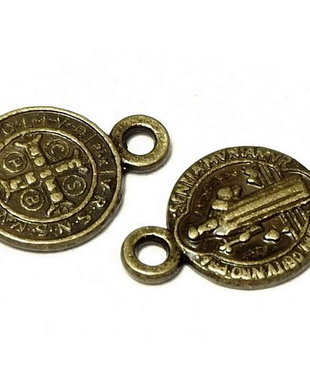 Link din aliaj metalic, bronz, 15x9 mm