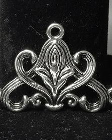 Link din aliaj metalic, argintiu antichizat, 20x31 mm