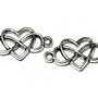 Link din aliaj metalic, argintiu antichizat, 24x12.5 mm