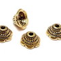 Capacel metalic, auriu antichizat, 8x5 mm