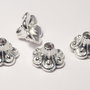 Capacel metalic, argintiu, 10x6 mm