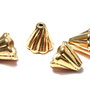 Capacel metalic, auriu antichizat, 13x12 mm