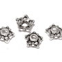 Capacel metalic, argintiu antichizat, 7.5x3 mm
