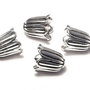 Capacel metalic, argintiu antichizat, 10x10 mm