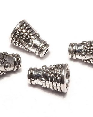 Capacel metalic, argintiu antichizat, 5x8 mm