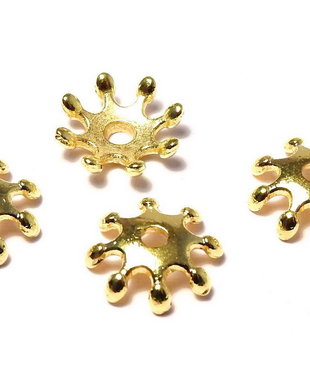 Capacel metalic, auriu, 8x2.5 mm