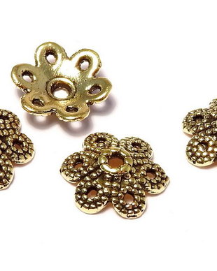 Capacel metalic, auriu antichizat, 10x3 mm