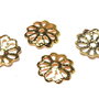 Capacel metalic, auriu, 9x2 mm - 10 bucati