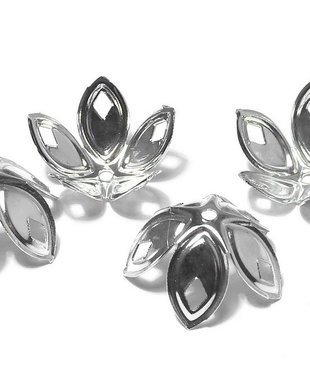 Capacel metalic, platina, 19x9.5 mm