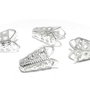 Capacel metalic, argintiu, 16x10 mm