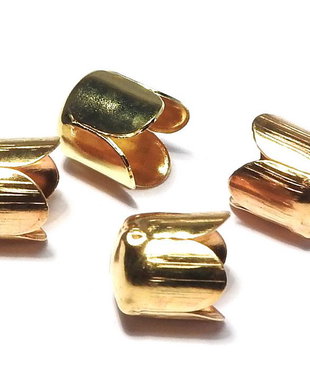 Capacel metalic, auriu antichizat, 6.5x7 mm
