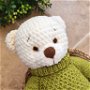 Ursuleț de pluș croșetat manual Martinel, cu pantaloni și pulover tricotat