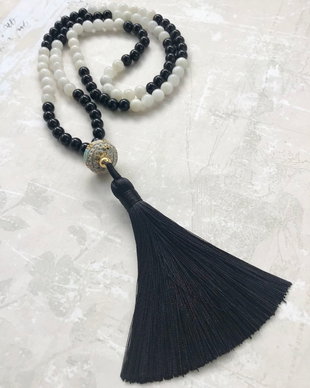 MALA onix negru & piatra lunii