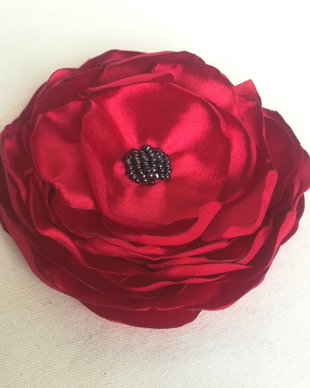 Brosa floare rosie , 11 cm