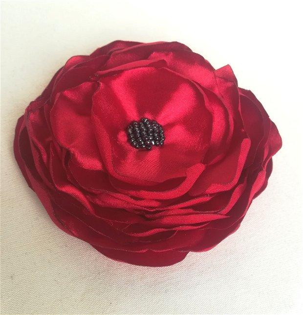 Brosa floare rosie , 11 cm