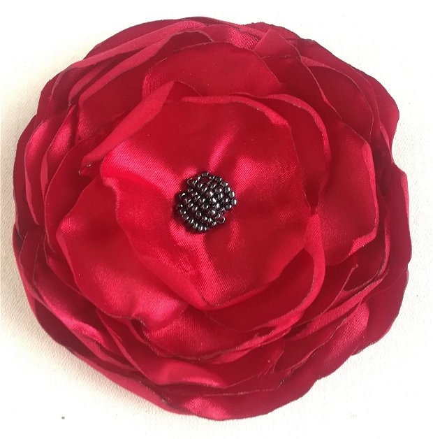 Brosa floare rosie , 11 cm