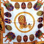 Esarfa matase naturala , oua Faberge