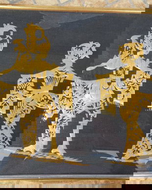 TABLOU VIETNAMEZ VECHI ,MARCAT ,DANS RITUALIC