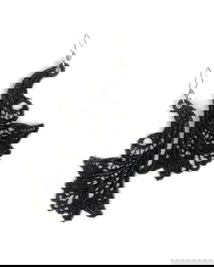 Cercei candelabru brodati