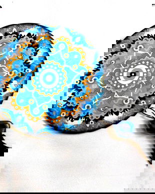 ornament pe lemn mandala 43384