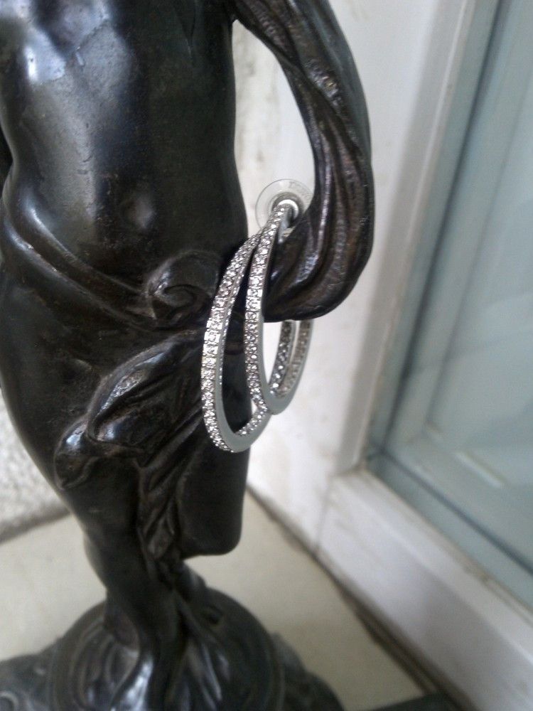 CERCEI SWAROVSKI COLECTIA DESTINY ,MARI,CREOLI,AMBALAJ ORIGINAL,CERTIFICAT DE GARANTIE