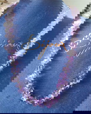 COLIER VINTAGE AMETIST PIETRE MINUNATE FATETATE IN DOUA NUANTE