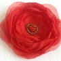 brosa floare corai 12 cm