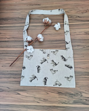 Sacosa/gentuta textila cu pisicuțe/ shopping bag