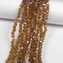 Cristale din sticla, rotunde, 4 mm, AB, maro