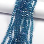 Cristale din sticla, rotunde, 4 mm, AB, teal