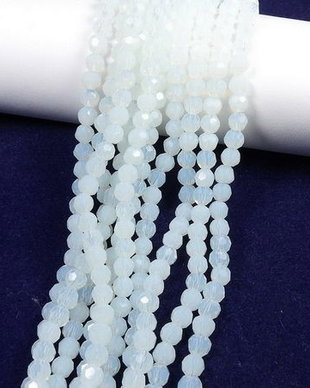 Cristale din sticla, rotunde, 4 mm, opal-31