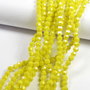 Cristale din sticla, rotunde, 4 mm, electroplacate, galbene