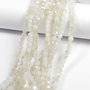 Cristale din sticla, rotunde, 4 mm, electroplacate, crem