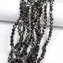 Cristale din sticla, rotunde, 4 mm, negre