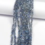 Cristale din sticla, rotunde, 3 mm, AB, albastru marin