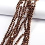 Cristale din sticla, biconice, 3 mm, electroplacate, cupru