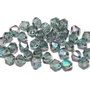 Cristale din sticla, biconice, 3 mm, AB, teal