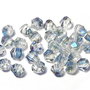 Cristale din sticla, biconice, 4 mm, AB, gri