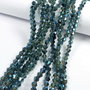 Cristale din sticla, biconice, AB, 4 mm, teal