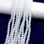 Cristale din sticla, biconice, opace, 4 mm, albe