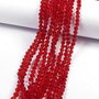 Cristale din sticla, biconice, 3 mm, rosu inchis
