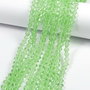 Cristale din sticla, biconice, 3 mm, verde deschis